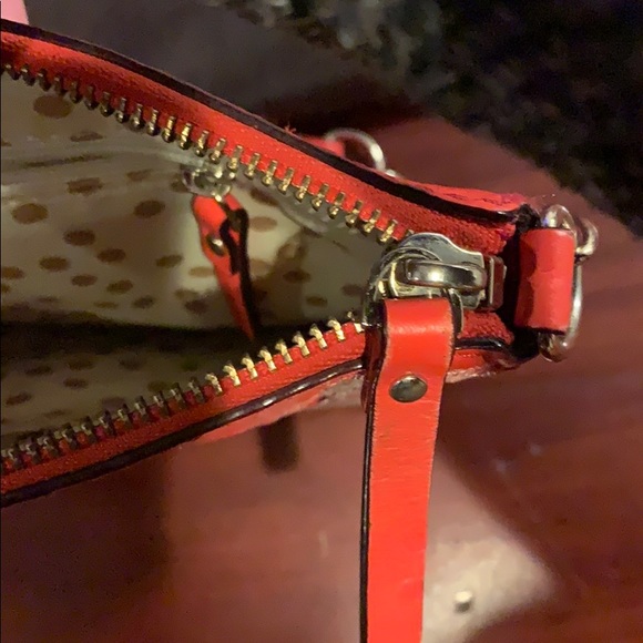 Kate Spade Clutch. Coral and Gold with Dust Bag - Picture 5 of 7